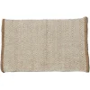 Tapis rectangulaire jute beige blanc 60x90 cm