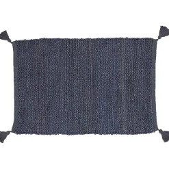 Tapis rectangulaire jute bleu < Gifi Sale