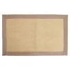 Tapis rectangulaire jute et bord uni 50x80cm (2 modèles noir ou marron)