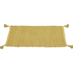 Tapis rectangulaire jute jaune moutarde