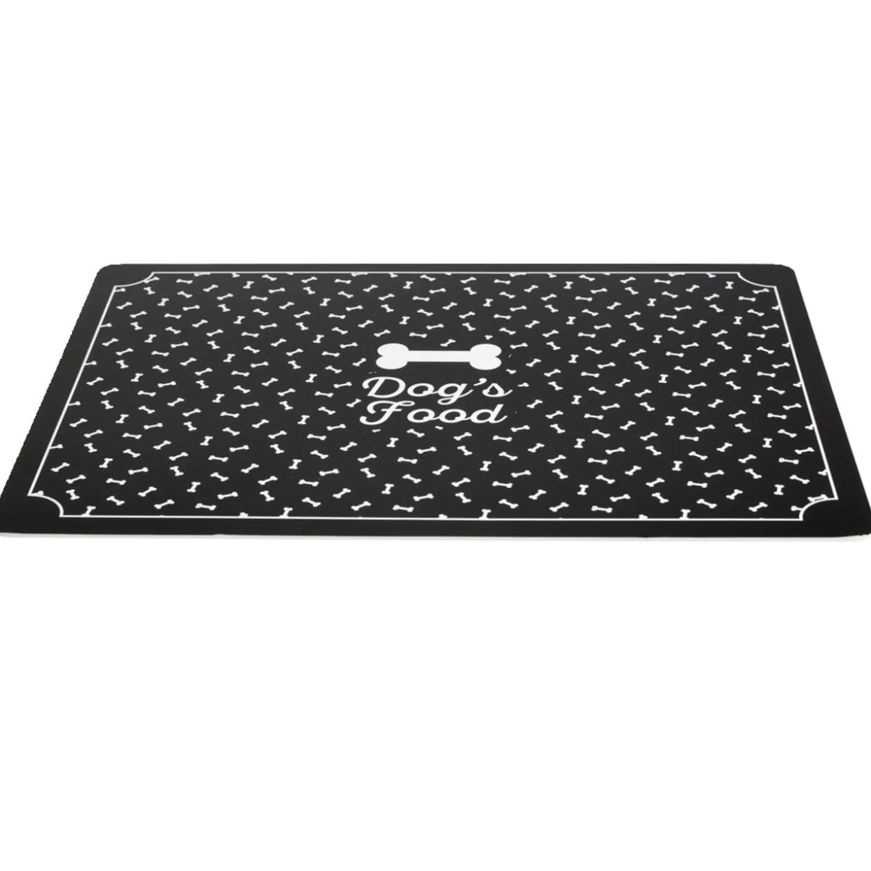 Tapis repose gamelle animaux Dog's Food plastique 32x43cm