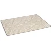 Tapis repose gamelle animaux motif feuillage plastique 32x43cm
