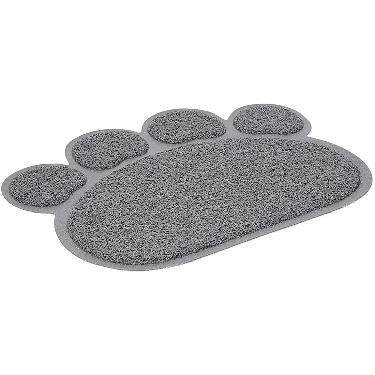 Tapis repose gamelle gris pour chat en silicone
