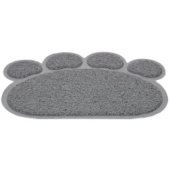Tapis repose gamelle gris pour chat en silicone