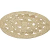 Tapis rond ajouré jute naturel