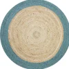 Tapis rond jute bordure verte Ø90cm < Gifi Sale