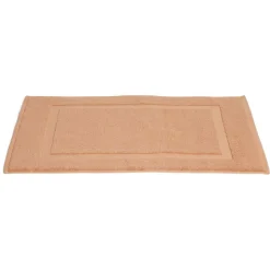 Tapis salle de bain coton orange clair 40x70cm