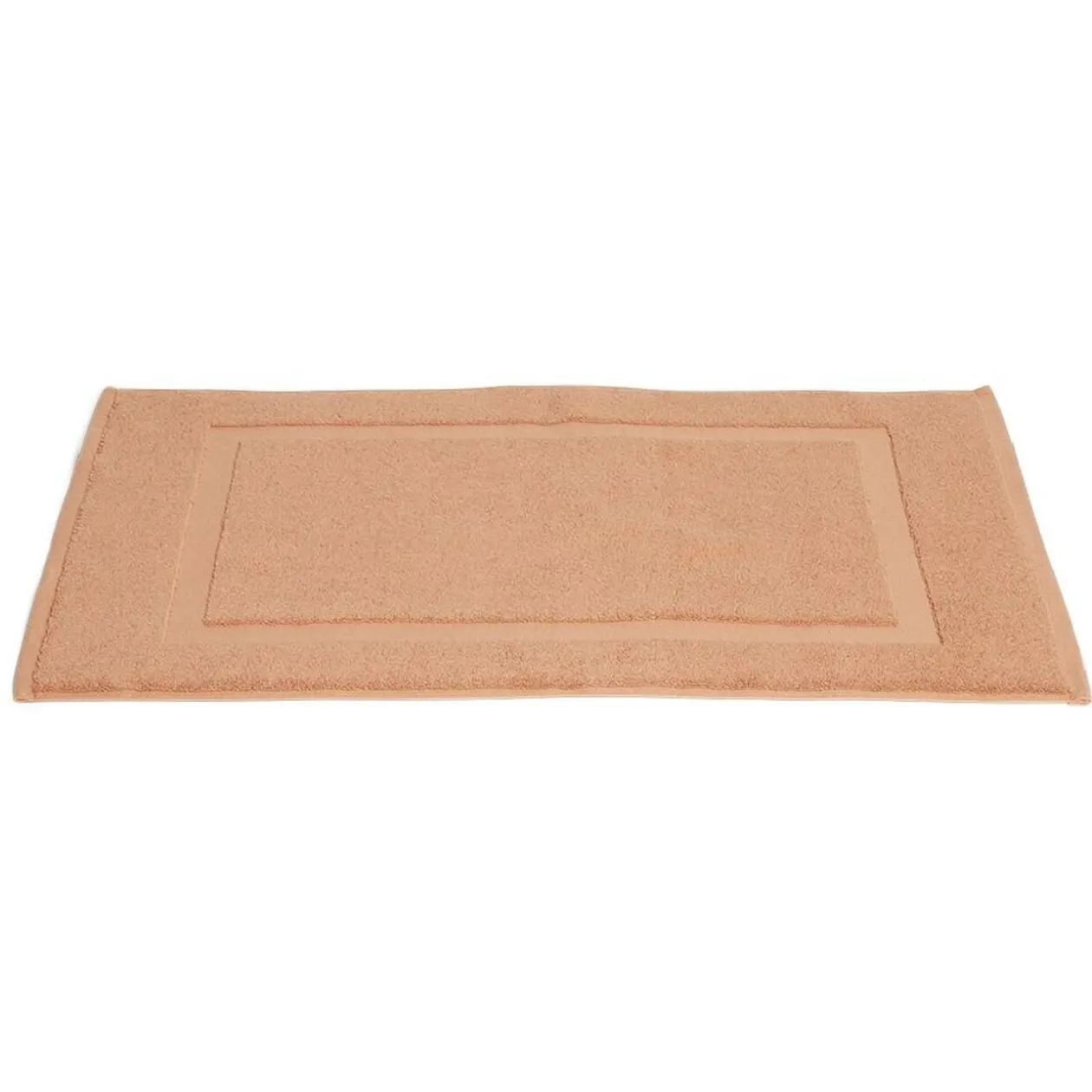 Tapis salle de bain coton orange clair 40x70cm
