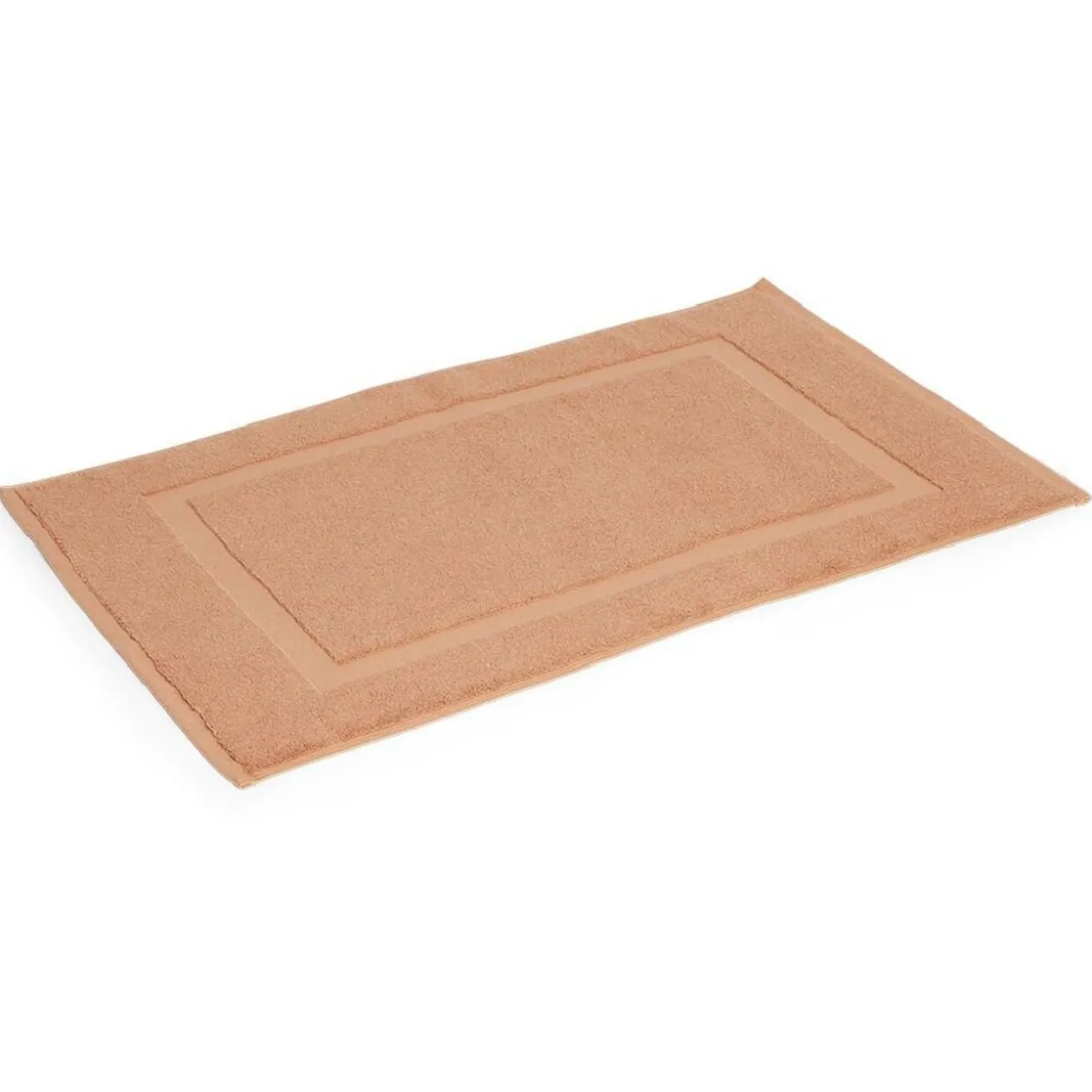 Tapis salle de bain coton orange clair 40x70cm