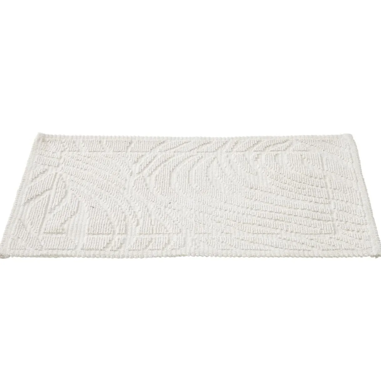 Tapis salle de bain coton relief uni beige 80x50cm < Gifi New