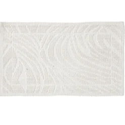 Tapis salle de bain coton relief uni beige 80x50cm < Gifi New