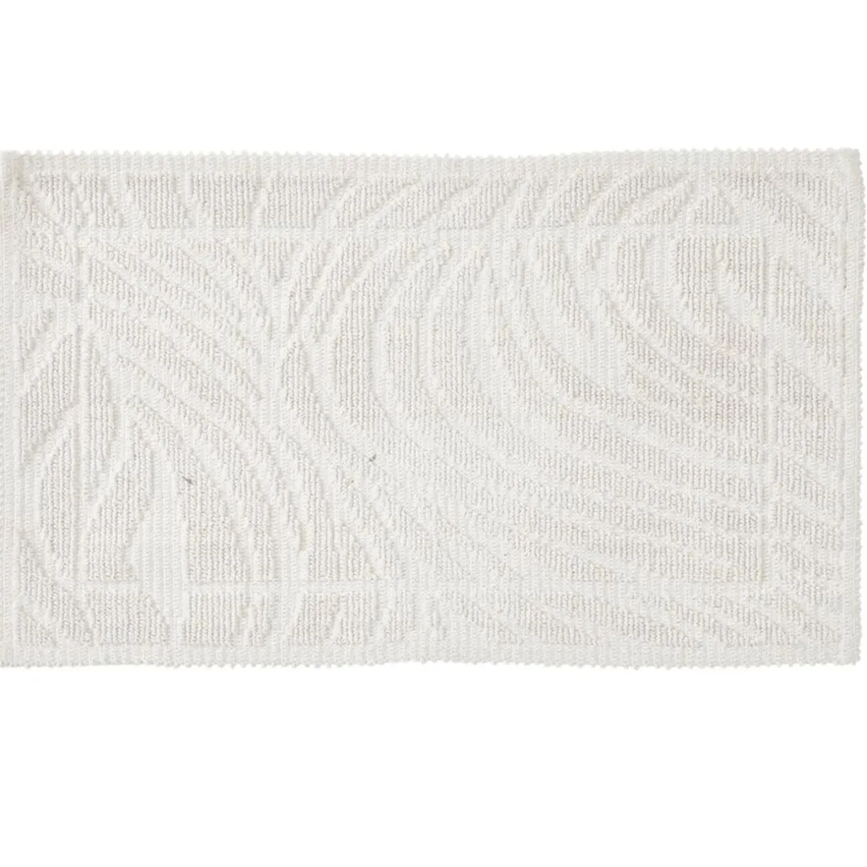 Tapis salle de bain coton relief uni beige 80x50cm < Gifi New