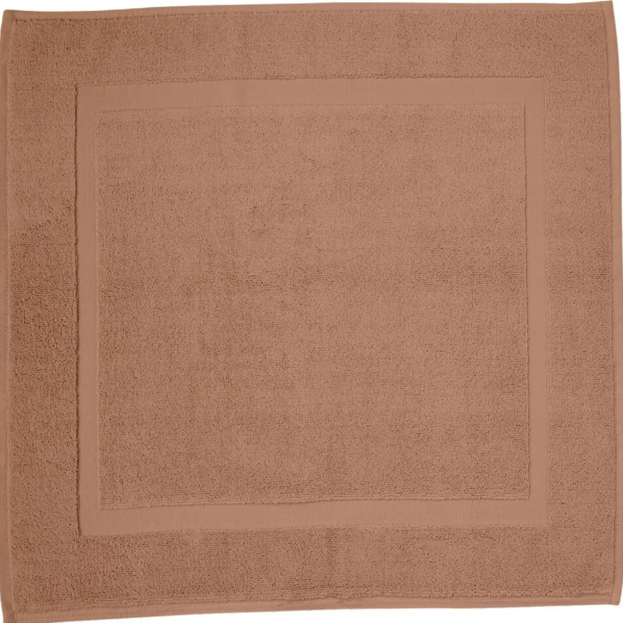 Tapis salle de bain coton terracotta 40x70cm