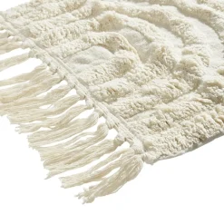 Tapis salle de bain frange coton beige 50x80cm < Gifi Discount