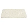 Tapis salle de bain motif galet beige 40x60cm