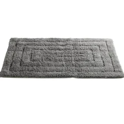 Tapis salle de bain rectangulaire coton gris 45x70cm < Gifi Sale
