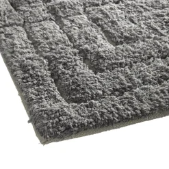 Tapis salle de bain rectangulaire coton gris 45x70cm < Gifi Sale