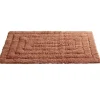Tapis salle de bain rectangulaire coton terracotta 45x70cm < Gifi Clearance