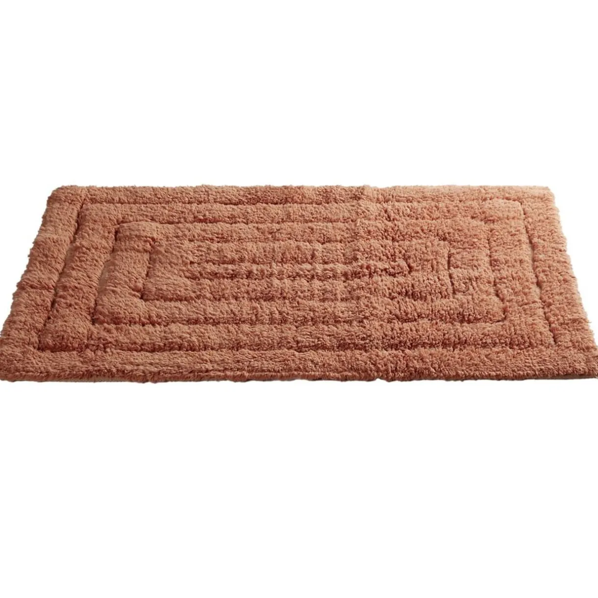 Tapis salle de bain rectangulaire coton terracotta 45x70cm < Gifi Clearance