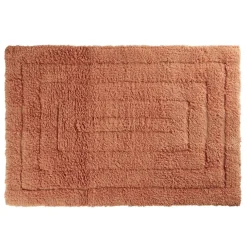 Tapis salle de bain rectangulaire coton terracotta 45x70cm < Gifi Clearance