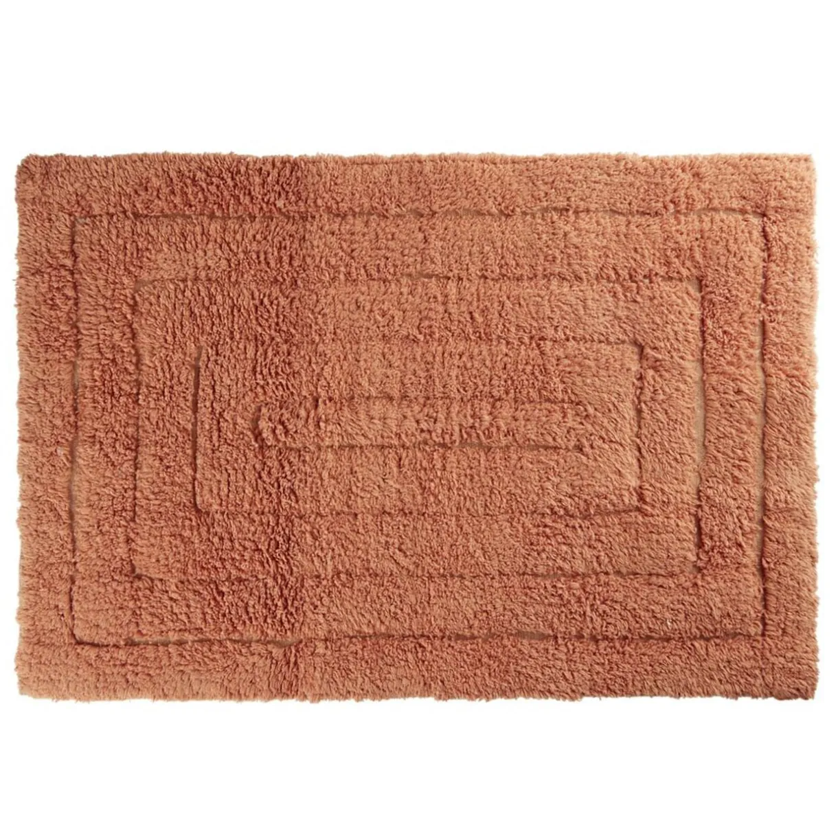 Tapis salle de bain rectangulaire coton terracotta 45x70cm < Gifi Clearance