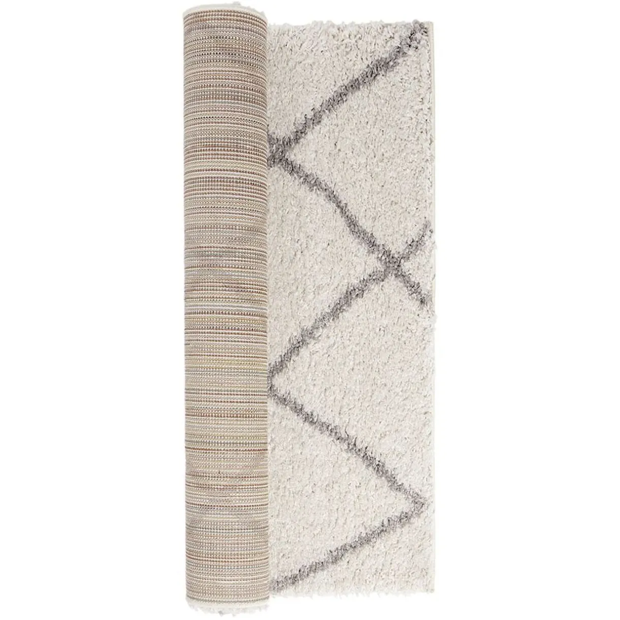 Tapis shaggy Marthe 100x150cm beige et gris < Gifi Discount