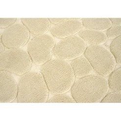 Tapis sortie de douche mémoire de forme beige 75x45cm