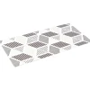 Tapis vinyle confort imprimé noir et blanc 100x50cm