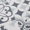 Tapis vinyle façon carreaux de ciment gris et blancs 50x70cm