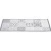 Tapis vinyle imprimé carreau de ciment gris L.99 cm