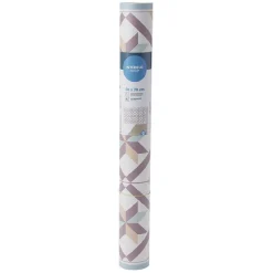 Tapis vinyle motifs carreaux de ciment rosés 50x70cm