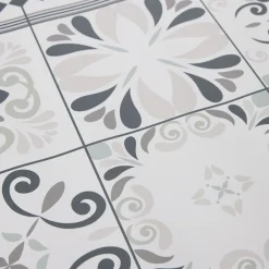 Tapis vinyle motifs carreaux de ciment gris et blancs 50x70cm < Gifi Best