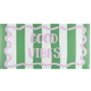 Tapis vinyle rectangulaire Good Vibes rayures vert et rose 50x100cm < Gifi Sale