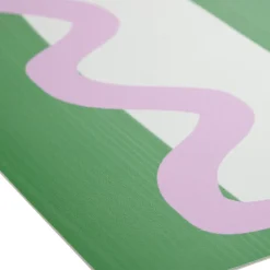 Tapis vinyle rectangulaire Good Vibes rayures vert et rose 50x100cm < Gifi Sale