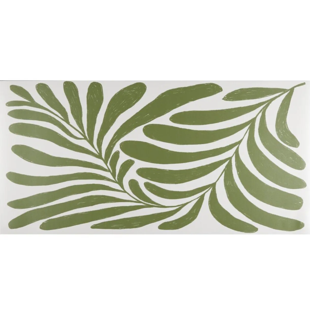 Tapis vinyle rectangulaire motif végétal esprit Matisse beige et vert 50x100cm < Gifi Discount