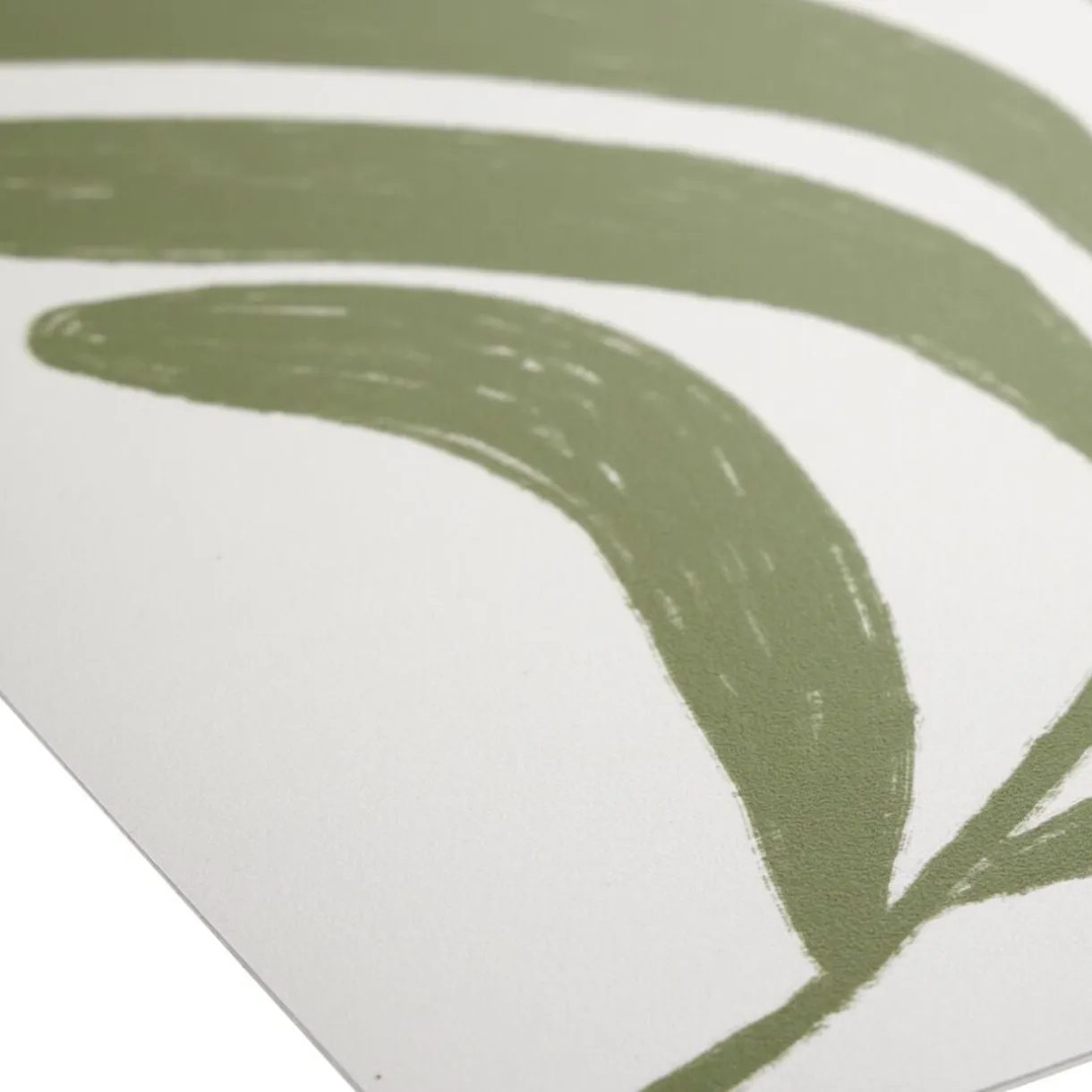 Tapis vinyle rectangulaire motif végétal esprit Matisse beige et vert 50x100cm < Gifi Discount