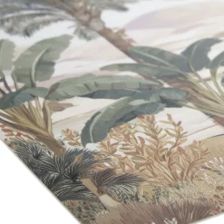 Tapis vinyle rectangulaire paysage exotique tons vert et marron 38x60cm < Gifi New