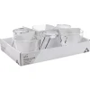 Tasse à café en verre anse métal x6