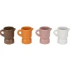 Tasse à café 60ml x4 forme pichet dolomite Ø5xH6,3cm