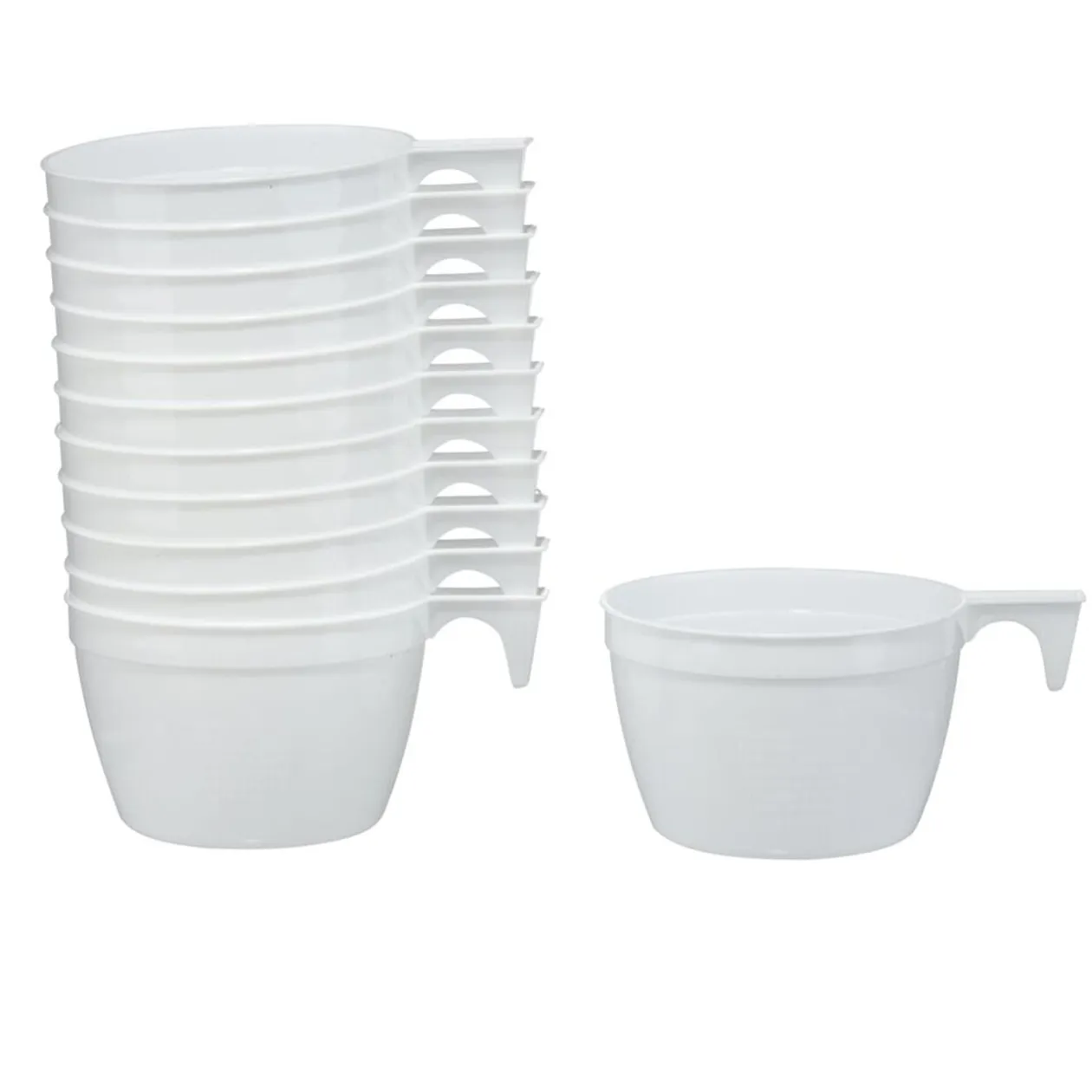 Tasse cappuccino plastique x12 blanc Ø8,5xH5,5cm