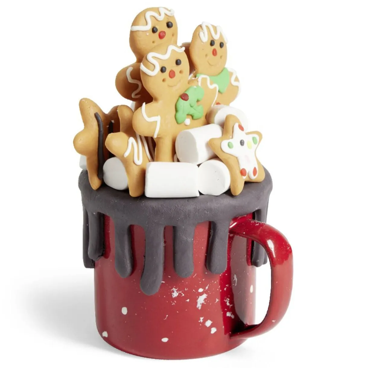 Tasse décoration sucre d'orge métal et argile H12,5cm < Gifi New