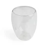 Tasse double paroi verre transparent x2 350ml