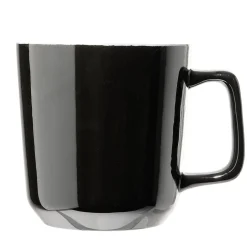 Tasse en grès carrée noir avec anse Ø9,4xH10cm 420ml < Gifi Best
