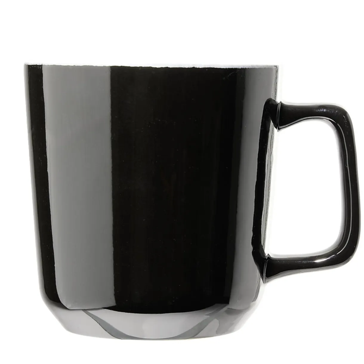 Tasse en grès carrée noir avec anse Ø9,4xH10cm 420ml < Gifi Best