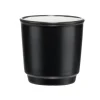 Tasse en grès espresso sans anse noir intérieur blanc 9cl Ø6,2xH6,2cm