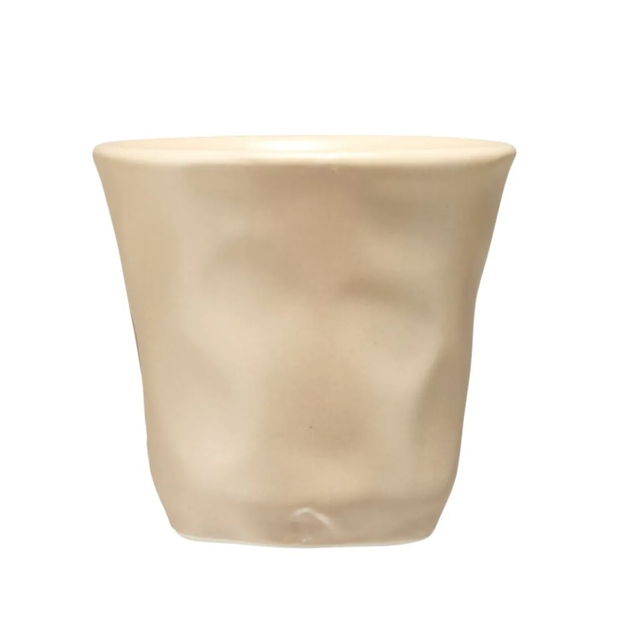 Tasse expresso 10cl forme organique céramique beige Ø6xH6,3cm < Gifi New