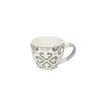 Tasse à expresso en porcelaine motif Carreau de ciment gris 9 cl