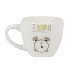Tasse à expresso porcelaine blanc à motif réveil 9 cl