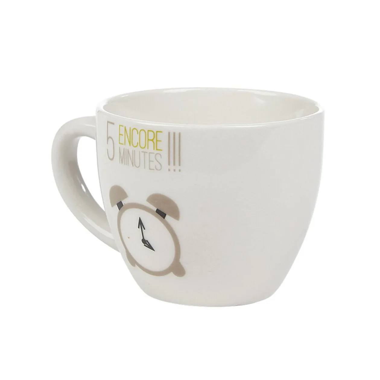Tasse à expresso porcelaine blanc à motif réveil 9 cl