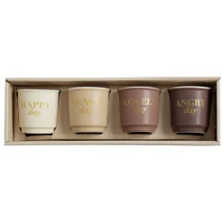 Tasse expresso x4 avec inscription message 80ml